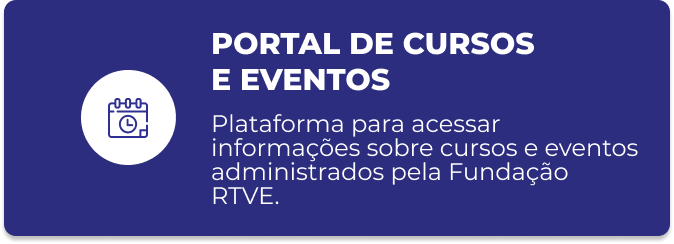 Portal de Cursos e Eventos Redireciona para o portal de cursos e eventos